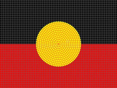 Aboriginal Flag Design vector illustration | Aboriginal art symbols ...