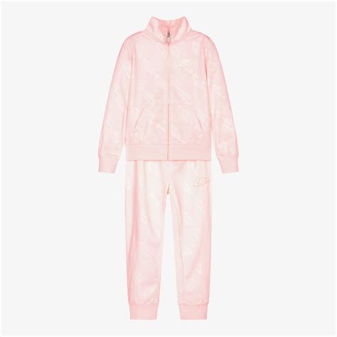 Nike - Girls Pink Logo Tracksuit | Childrensalon