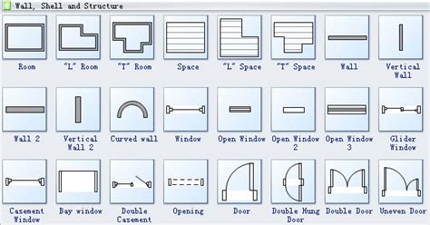 Floor Plan Symbols | Floor plan symbols, Floor plan drawing, Floor plans