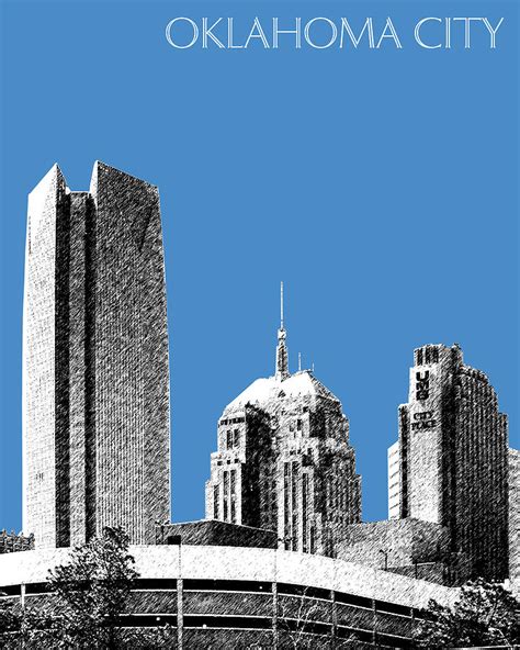 Oklahoma City Skyline - Slate Digital Art by DB Artist