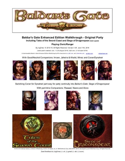 Baldur's Gate Enhanced Edition Walkthrough - Original Party