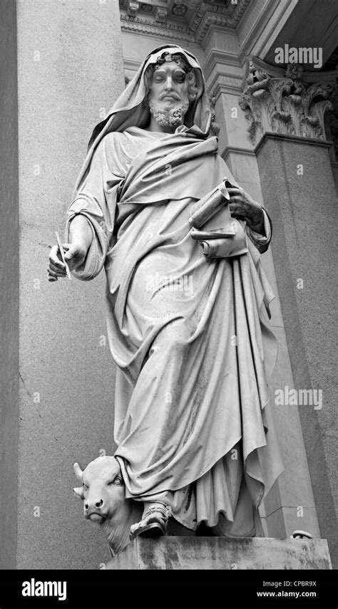 Statue of st john the evangelist Black and White Stock Photos & Images ...