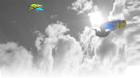 Download Freeride kitesurfing wallpaper: Sky high in the clouds baby ...