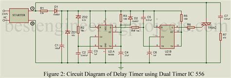 Delay Starter using 556 Dual Timer IC - Engineering Projects