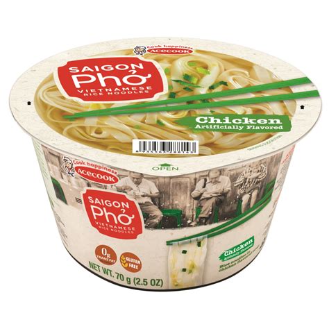 SAIGON PHO Instant rice noodles in bowl - Chicken flavor - Acecook ...