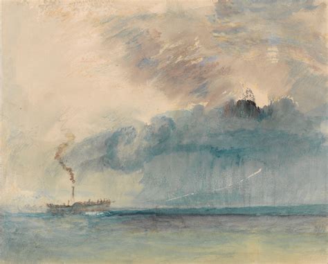 J. M. W. Turner (1775–1851) A Paddle-steamer in a Storm / Watercolor ...