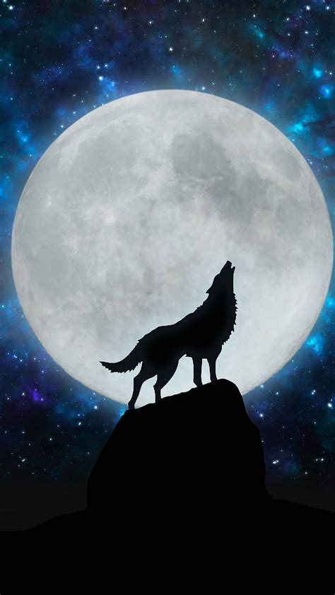 Howling Wolf Moon Wallpaper