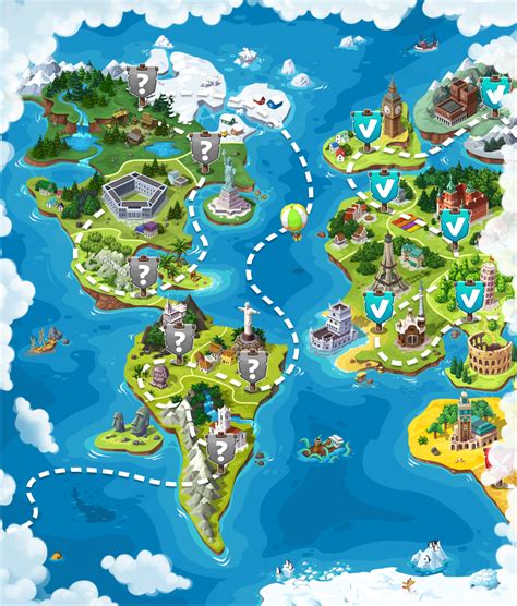 World map for the game :: Behance