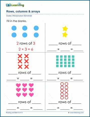 Rows, columns & arrays | K5 Learning