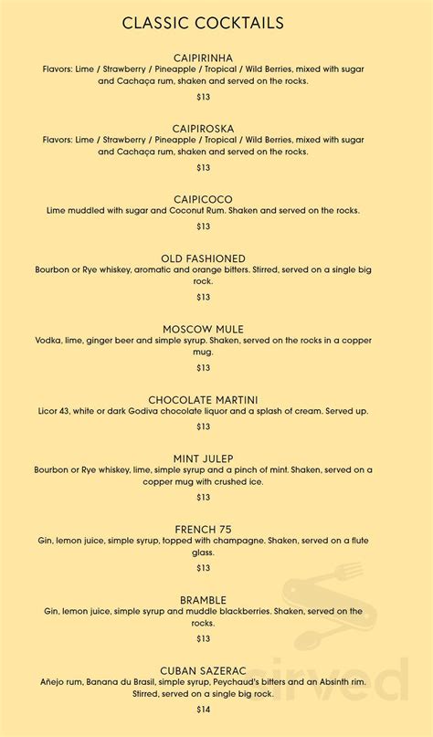 Brasão Brazilian Steakhouse menu in Plano, Texas, USA