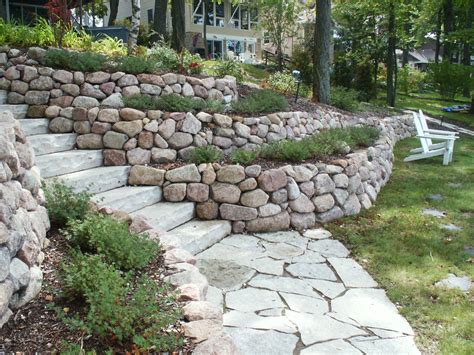 Retaining Walls and Outcroppings - Treetops Landscape Design Inc.