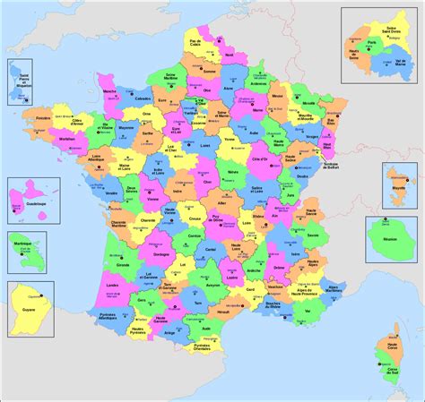 Cartes des villes et Quiz - Cartes de France