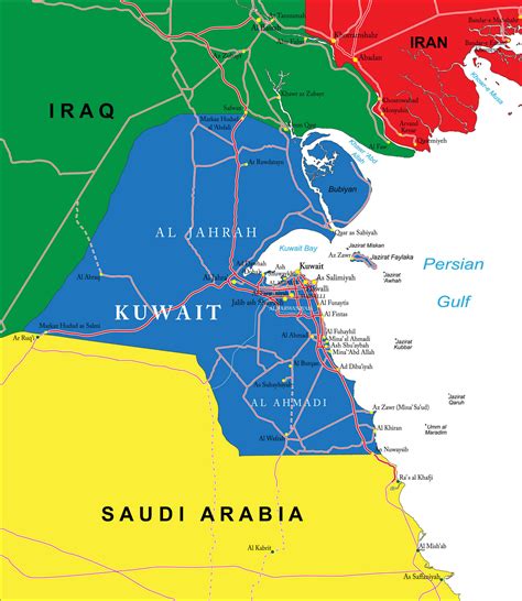 Kuwait Map - Guide of the World