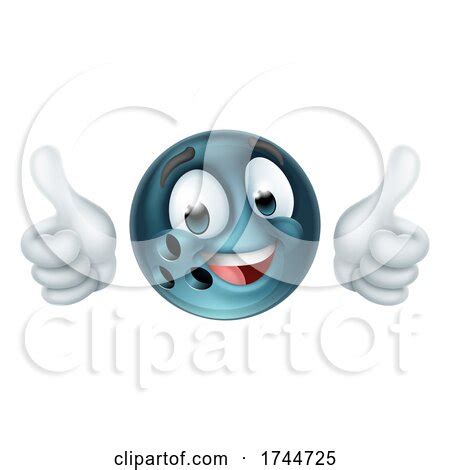 Bowling Ball Emoticon Face Emoji Cartoon Icon by AtStockIllustration ...