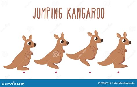 Cartoon Kangaroo Jumping Stock Vector - Image: 69995515