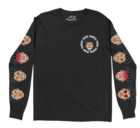 NLE Choppa Merch Mood Swings Long Sleeve Black T-Shirt | WHAT’S ON THE ...