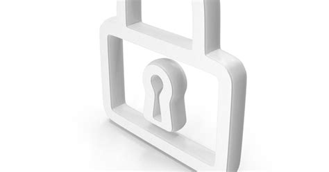 Padlock Symbol White 3D, Incl. fastener & lock - Envato Elements