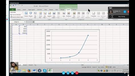 Math- make a curved line in a graph using Excel --option with talking ...