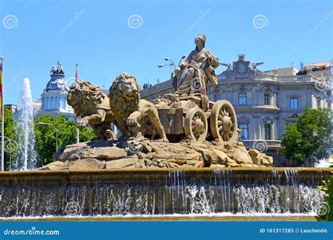 Plaza De Cibeles Fountain before the Palacio De Comunicaciones, Madrid ...