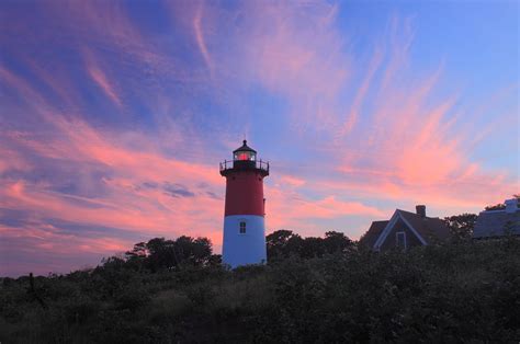 Nauset Lighthouse Cape Cod Sunset Photograph by John Burk - Fine Art ...