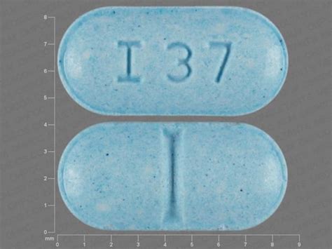 I37 Pill Blue Capsule/Oblong 9mm - Pill Identifier