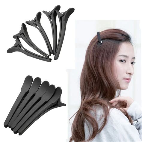 12Pcs /Pack Clips Professional Black Matte Hair Clips Hairdressing ...