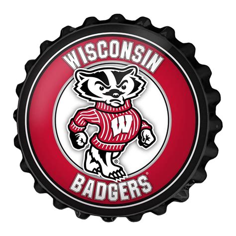 The Fan-Brand 19 in. Wisconsin Badgers Mascot Plastic Bottle Cap ...