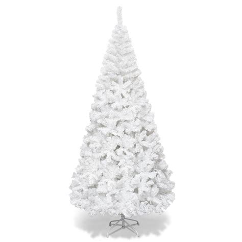 Topbuy 7ft White Artificial PVC Christmas Tree Festive Winter Tree w ...