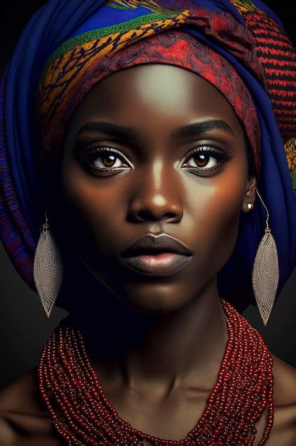 Premium Photo | Portrait of beautiful black girl with black history ...