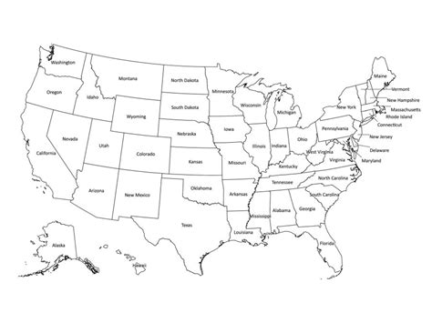 United States labeled map | Labeled Maps