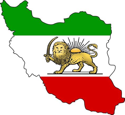 Lion and Sun Flag Map of Iran Drawing by A Z - Fine Art America