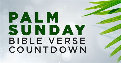 Palm Sunday Bible Verse Countdown