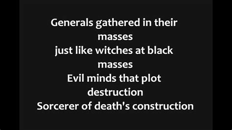 Black sabbath war pigs lyrics - recordpikol