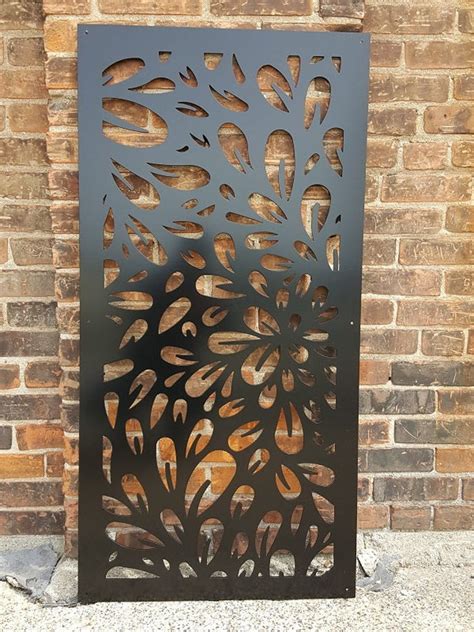 Metal Privacy Screen, Decorative Panel, Outdoor Garden Fence Art, Metal ...