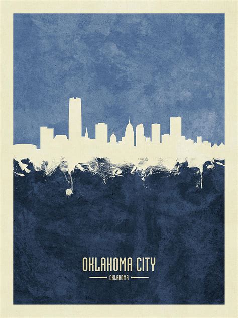 Oklahoma City Skyline Digital Art by Michael Tompsett