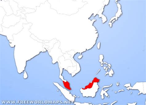 Where is Malaysia located on the World map?