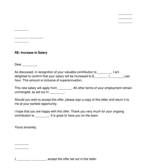 Pay Increase Letter To Give Employees Collection - Letter Template ...