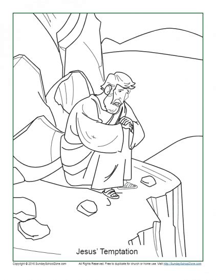 Jesus In The Desert Coloring Page - Penn Whisair