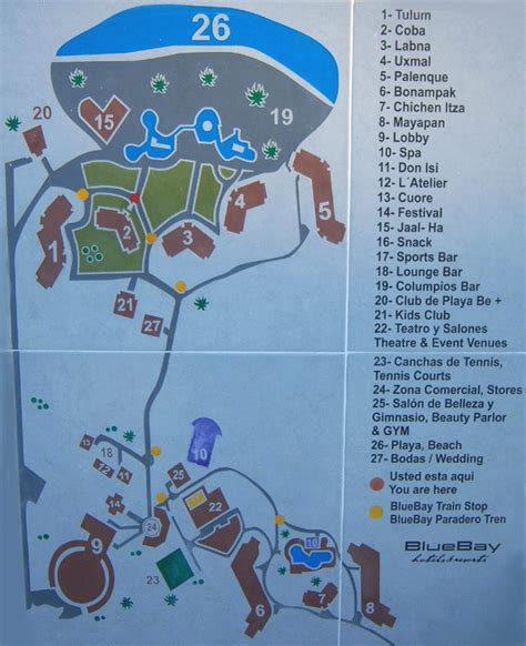 Resort Map | BlueBay Grand Esmeralda | Riviera Maya, Mexico