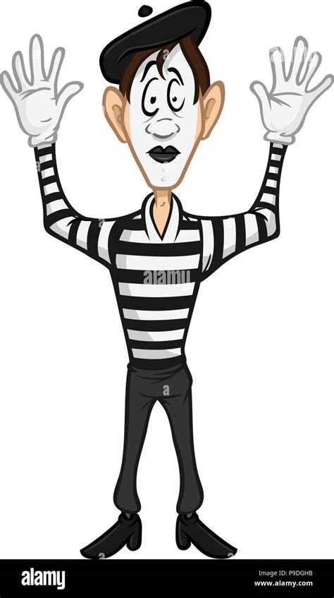 cartoon vector illustration of a mime Stock Vector Image & Art - Alamy