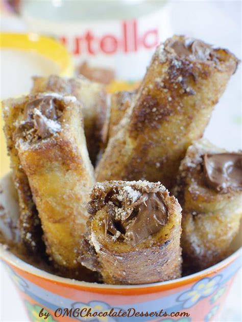 Nutella French Toast Roll Ups - Homemade Stovetop French Toast Recipe