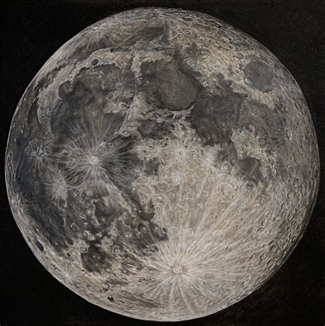 Realistic Moon Drawing