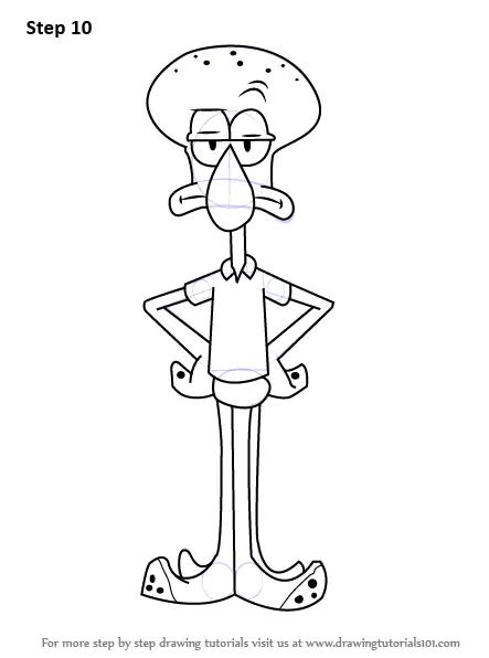 Learn How to Draw Squidward from SpongeBob SquarePants (SpongeBob ...