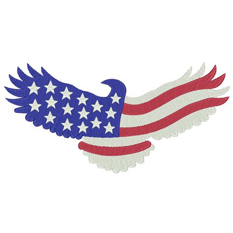 American Flag Eagle Embroidery Design - Sewing Divine