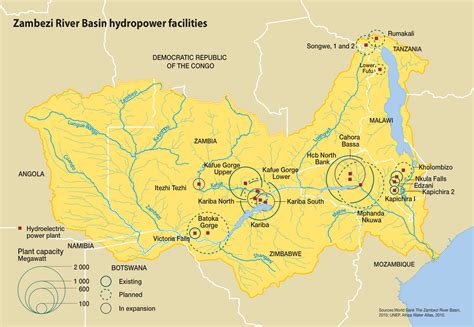 Africa Zambezi River Map