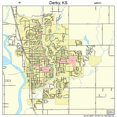 Derby Kansas Street Map 2017800