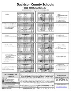 Davidson County Schools Calendar 2022-23 - School Calendar Info