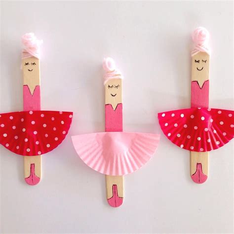 Easy Craft Fun for Kids! on Instagram: "CRAFT STICK BALLERINAS || miss5 ...