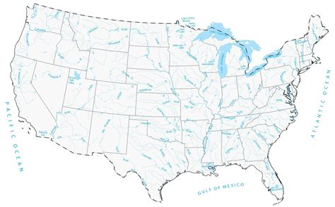 Map Of Usa Rivers And States – Topographic Map of Usa with States