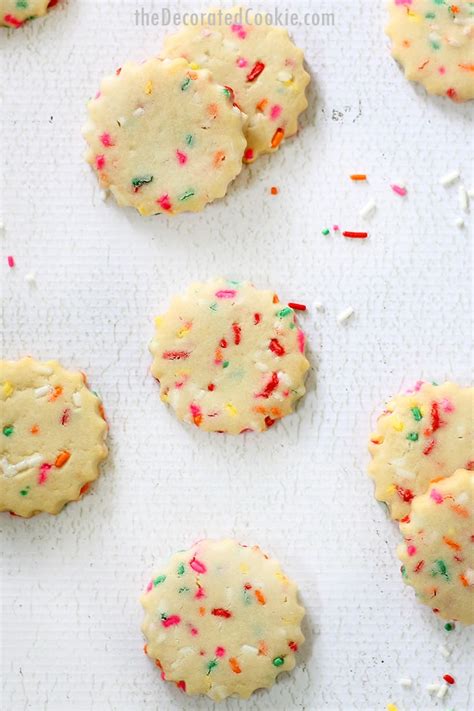 RAINBOW SPRINKLES SHORTBREAD COOKIES, easy, fun unicorn food